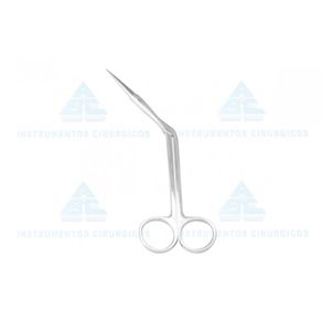 Tesoura Heymann  Angulada 18 cm com serrilha para Cirurgia Nasal - ABC