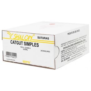Catgut Simples 0 (Com Agulha) - Shalon Agulha 1/2 Circular/Cilíndrica 4,0cm (S300MR40)